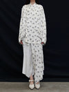 Mutedance 25 Spring/Summer Silk Slant-Breasted Bouquet Top MD-MD25SS124-HOARY MD25SS123